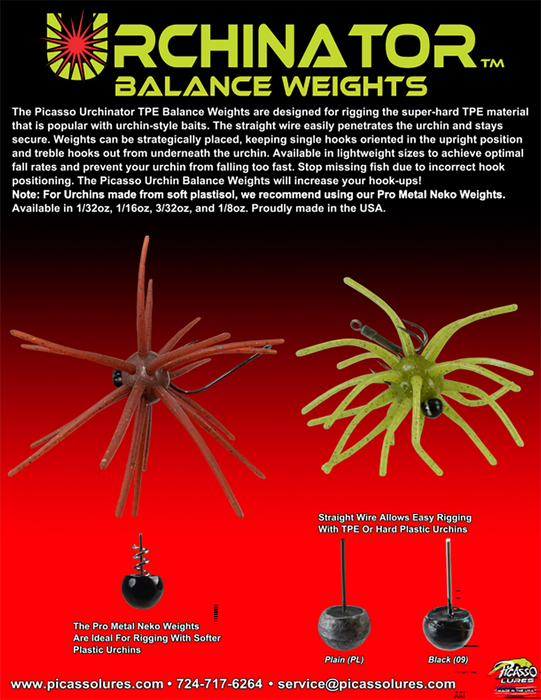 Picasso Lures Urchinator TPE Balance Weights