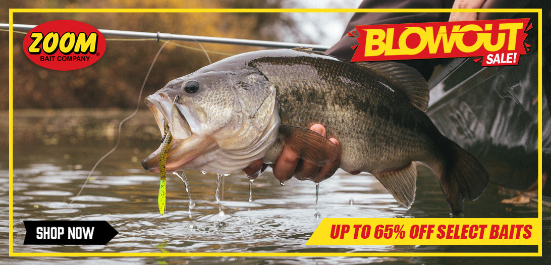 Huge savings on Zoom Baits fishing tackle during our Zoom Blowout Sale