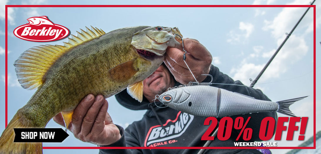 Enjoy 20% off all Berkley fishing tackle 