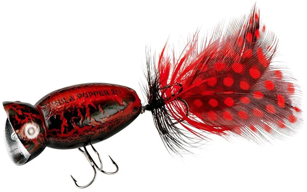arbogast lure company hula popper fishing lure Arbogast Hula Popper 2.0 Black Death