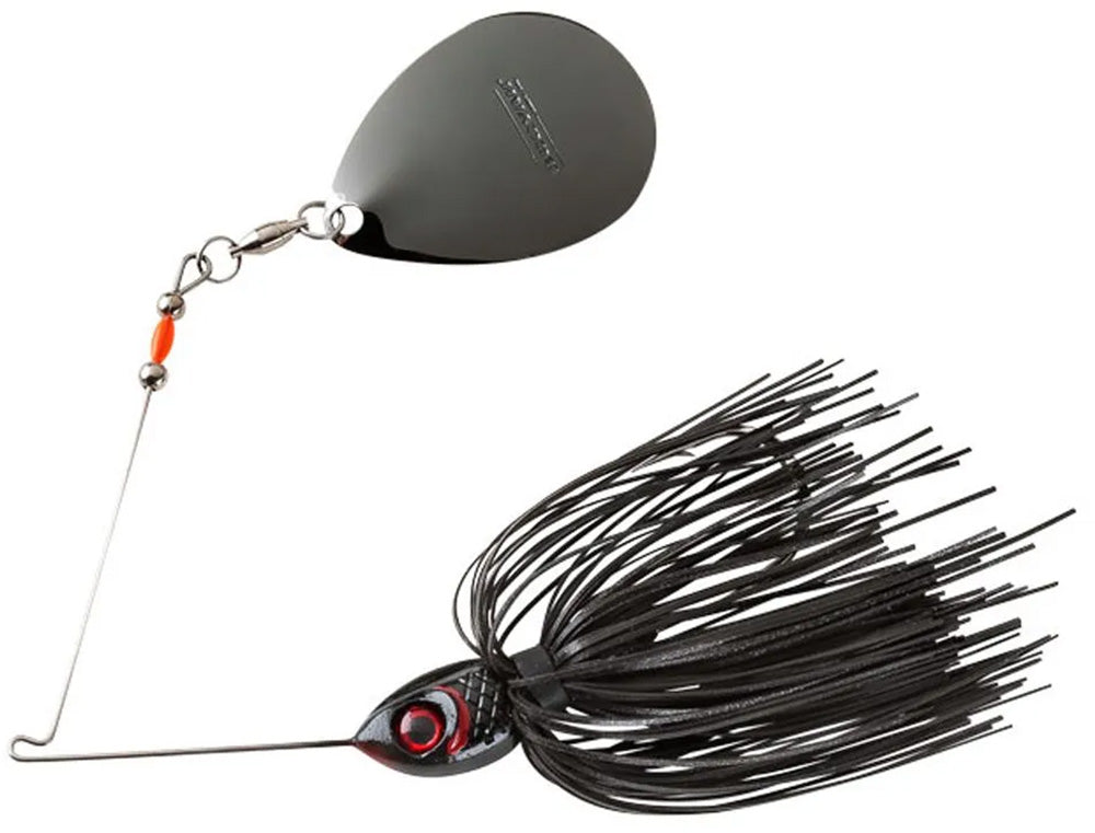 black and silver fishing lure Booyah Moon Talker 1/2 oz / Black Red