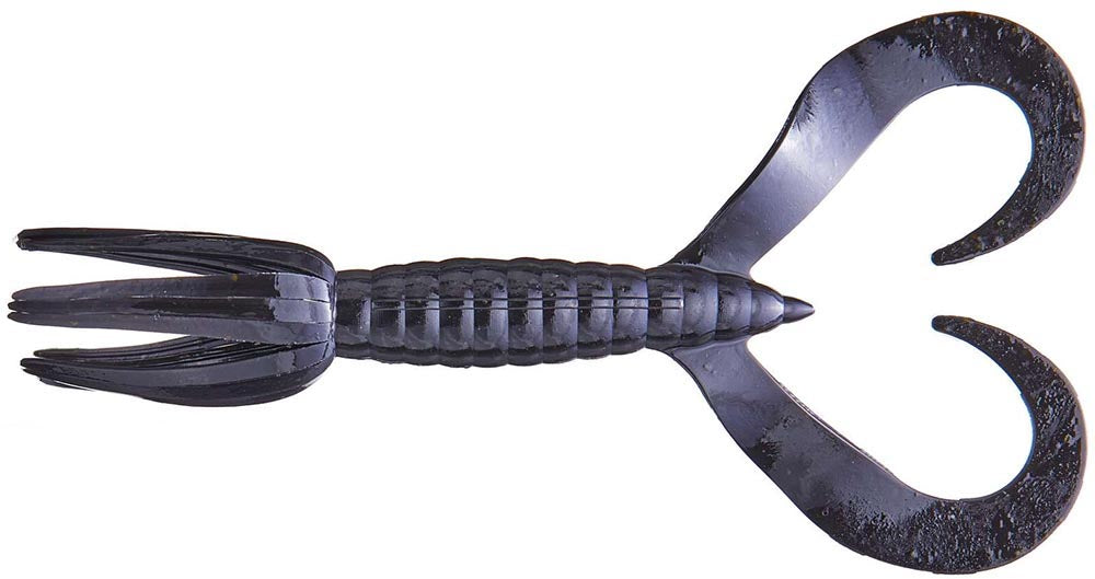 black tarantula fishing lure Keitech Little Spider 2" Brown Purple 001S