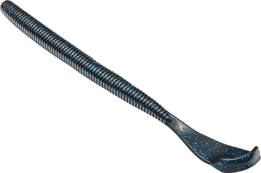 Strike King Rage Cut-R Worm Soft Plastic Worm - Black Blue Flake