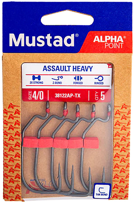 Mustad Alpha-Point Inline Assault Heavy Hooks