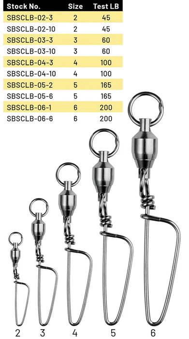 SPRO Ball Bearing Swivel w/Coastlock Snap & Welded Ring - NS Black Finish