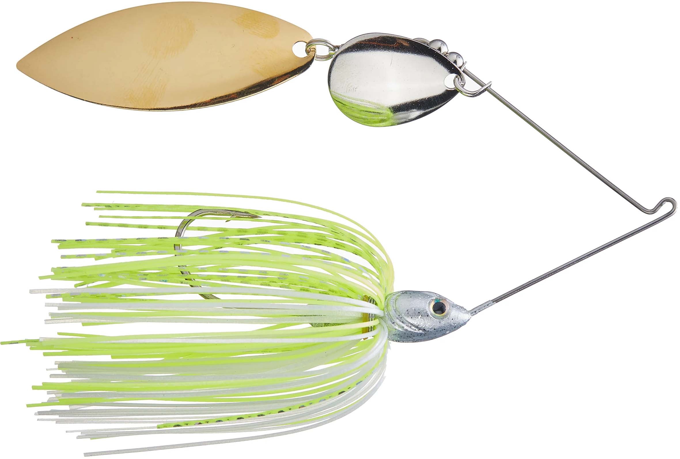 Dirty Jigs Compact Double Willow Spinnerbait Chartreuse Shad 3/8oz
