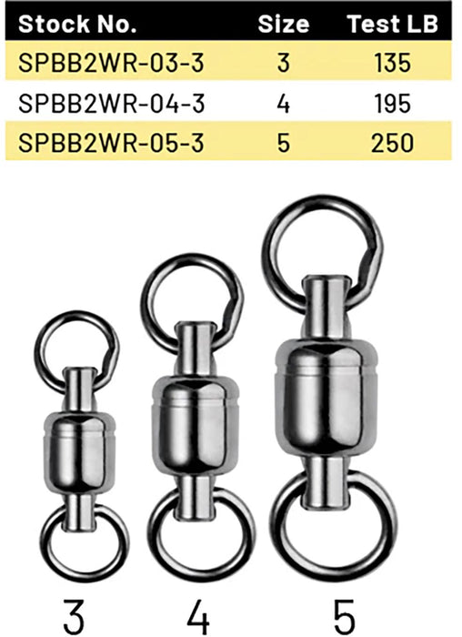 SPRO Power Ball Bearing Swivels w/Welded Rings - NSB Finish