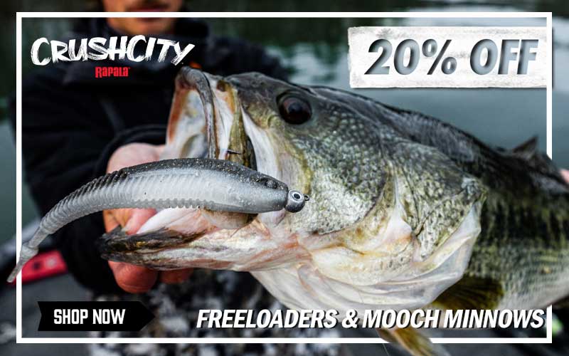 Enjoy 20% OFF Crush City Freeloaders & Mooch Minnows! 