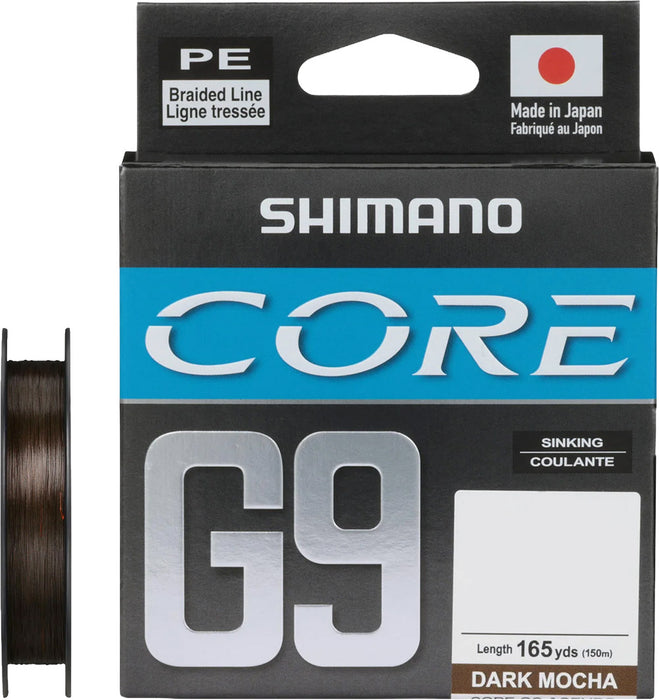 Shimano Core G9 Dark Mocha Braided Line - 165 Yard Spools
