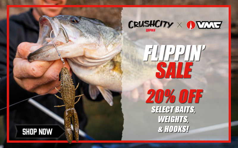 Save 20% on select Crush City Baits, VMC Weights, & Hooks!