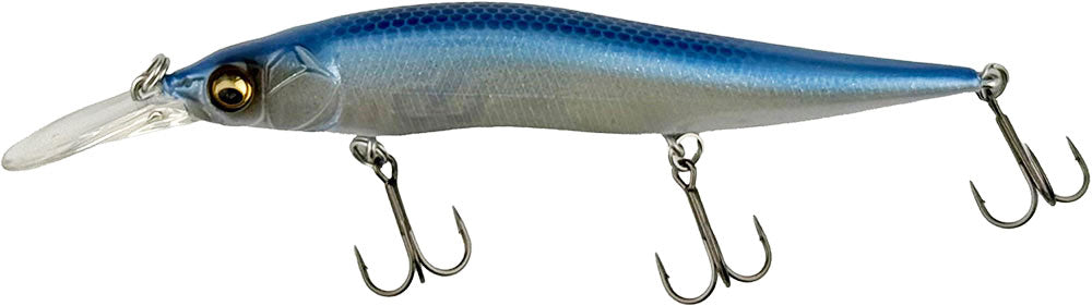 Megabass Vision 110 JR Plus One Jerkbait – Wakasagi II Color, Suspending Snack-Size Lure For Bass Fishing