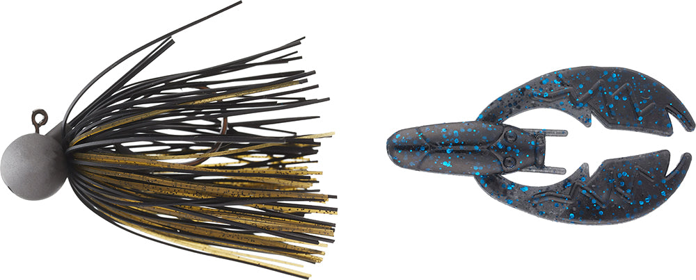 Keitech Tungsten Model II Football Jig & NetBait Tiny Paca Chunk Combo