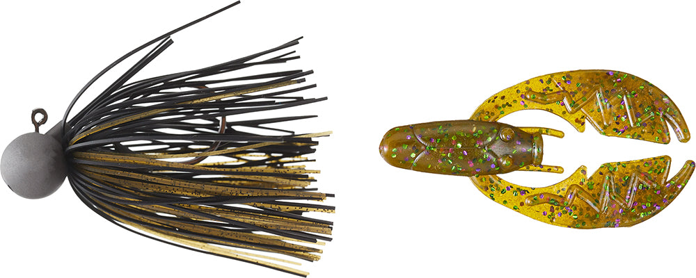 Keitech Tungsten Model II Football Jig & NetBait Tiny Paca Chunk Combo