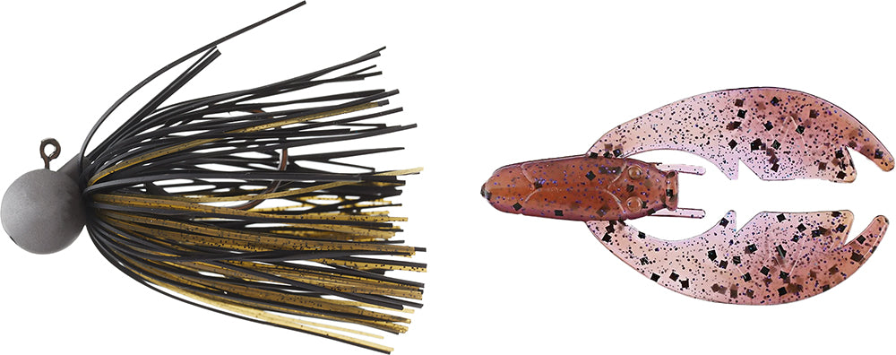 Keitech Tungsten Model II Football Jig & NetBait Tiny Paca Chunk Combo