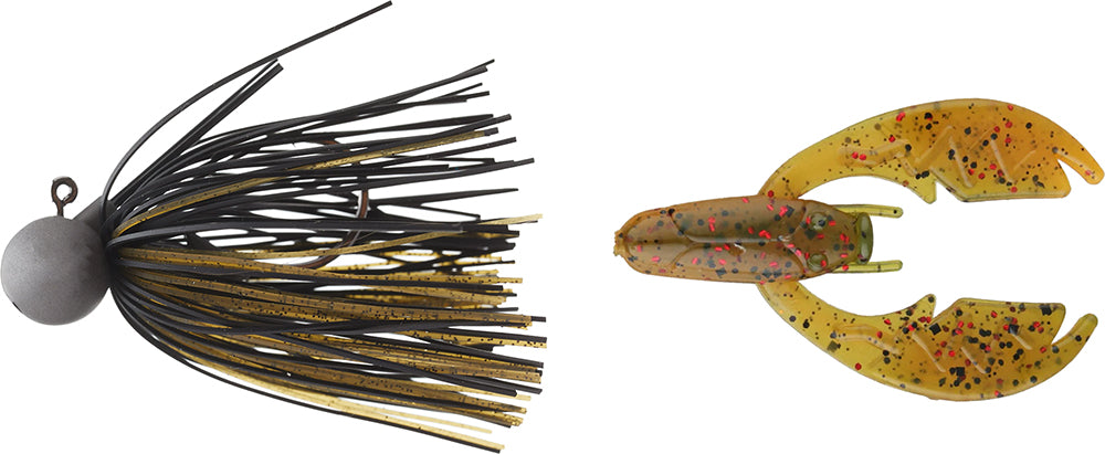 Keitech Tungsten Model II Football Jig & NetBait Tiny Paca Chunk Combo