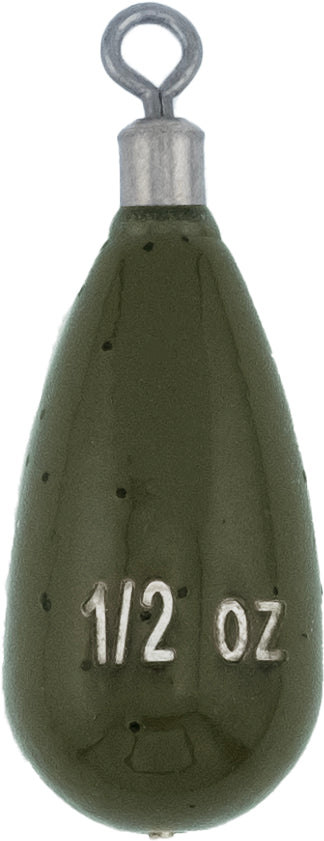 Departure Outdoors Tungsten Free Rig Weights - 5 Pack - Green Pumpkin Black Flake