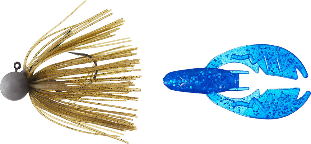 Keitech Tungsten Model II Football Jig & NetBait Tiny Paca Chunk Combo