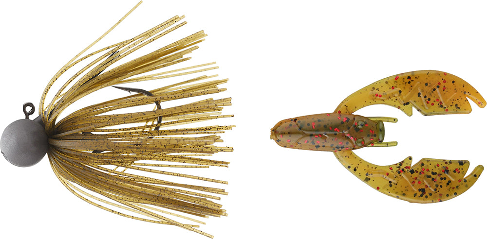 Keitech Tungsten Model II Football Jig & NetBait Tiny Paca Chunk Combo