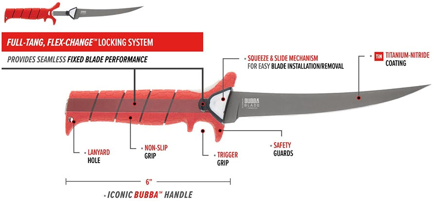 Bubba Multi-Flex Interchangeable Blade Fillet Knife Set