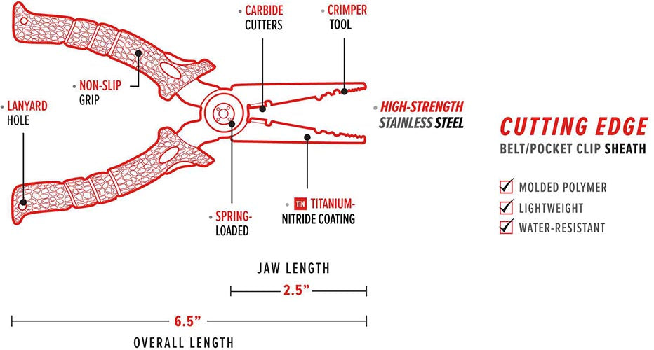 Bubba Stainless Steel Pliers - 6.5 Inch