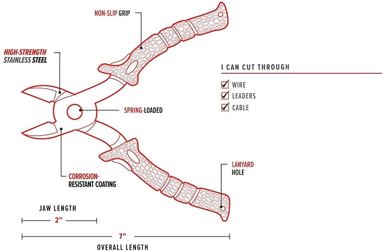 Bubba Stainless Steel Wire Cutters - 7 Inch