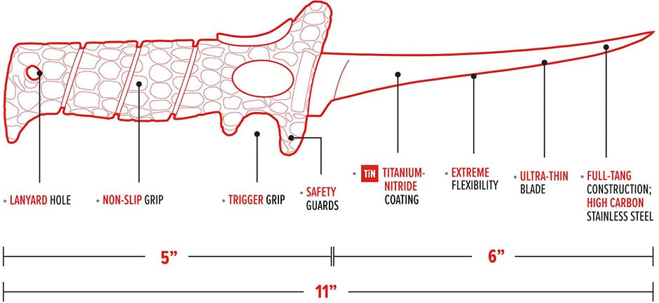 Bubba Ultra Flex Fillet Knife - 6 Inch