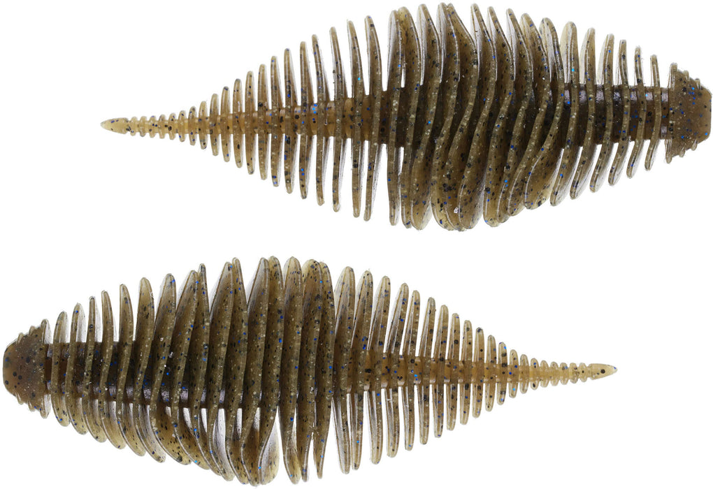 Green Pumpkin Blue Flake - 2.8 inch