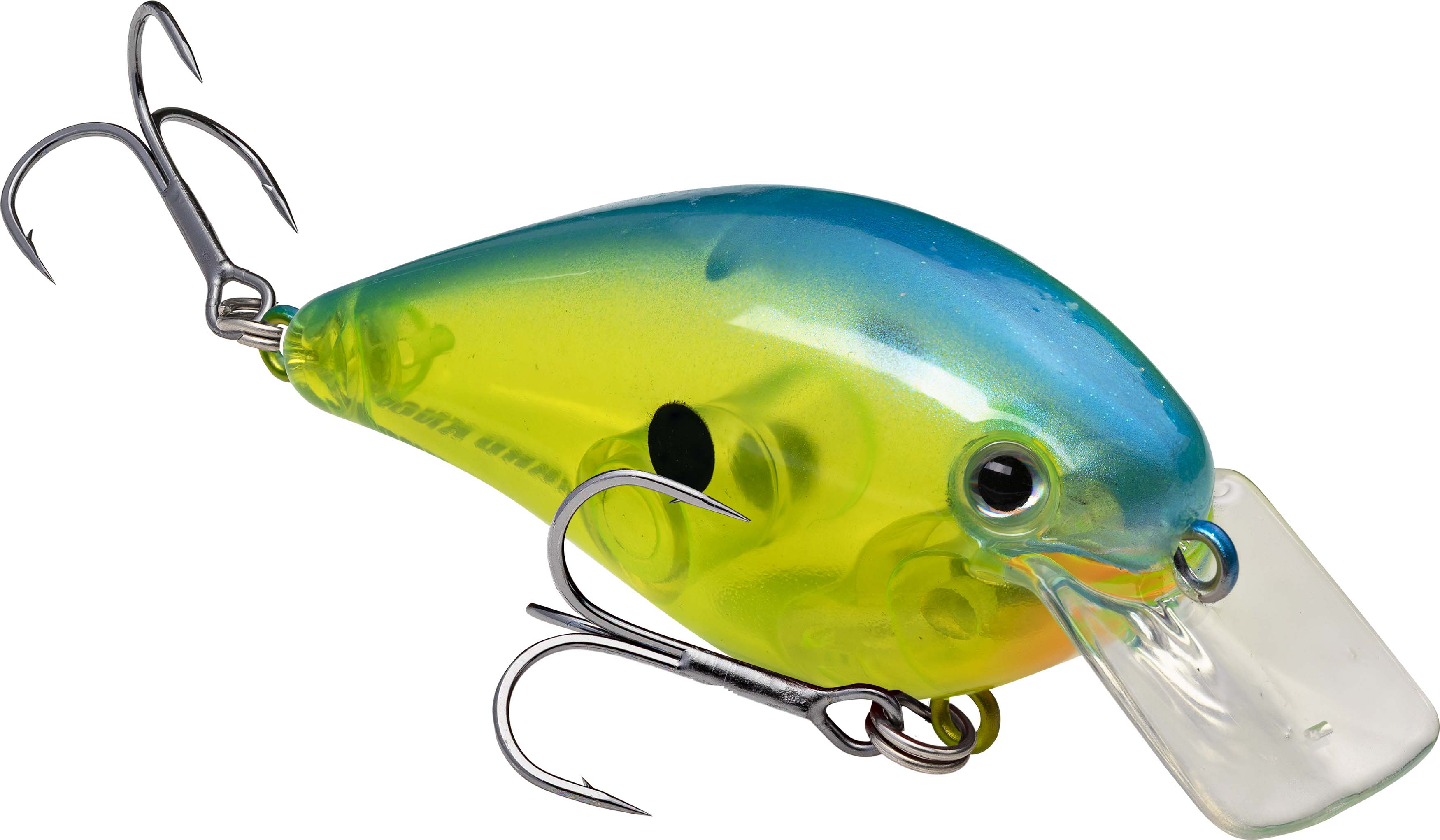 Strike King KVD 1.5 Hard Knock Squarebill Crankbait | Chartreuse/Blue Splatterback | Fishing Lure For Bass