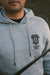 Discount Tackle fishing and lifestyle apparel. DT Interlock hooded sweatshirt front design.