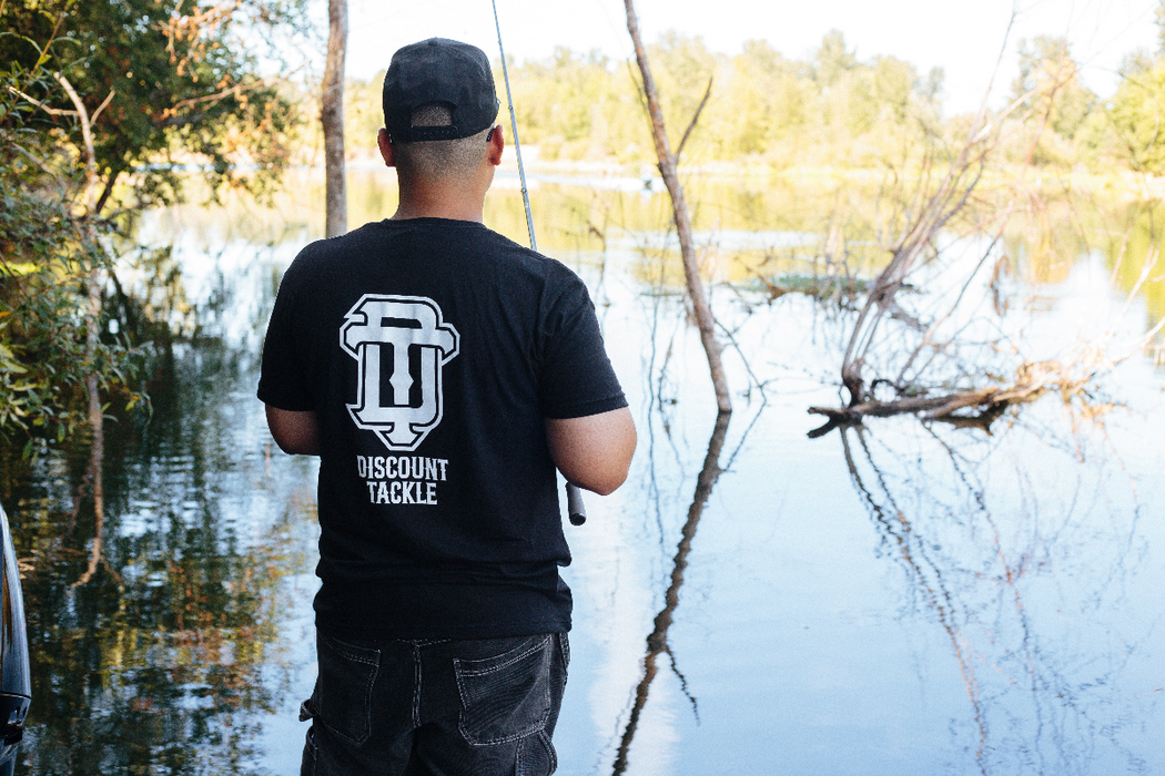 Discount Tackle fishing and lifestyle apparel. DT Interlock back design.
