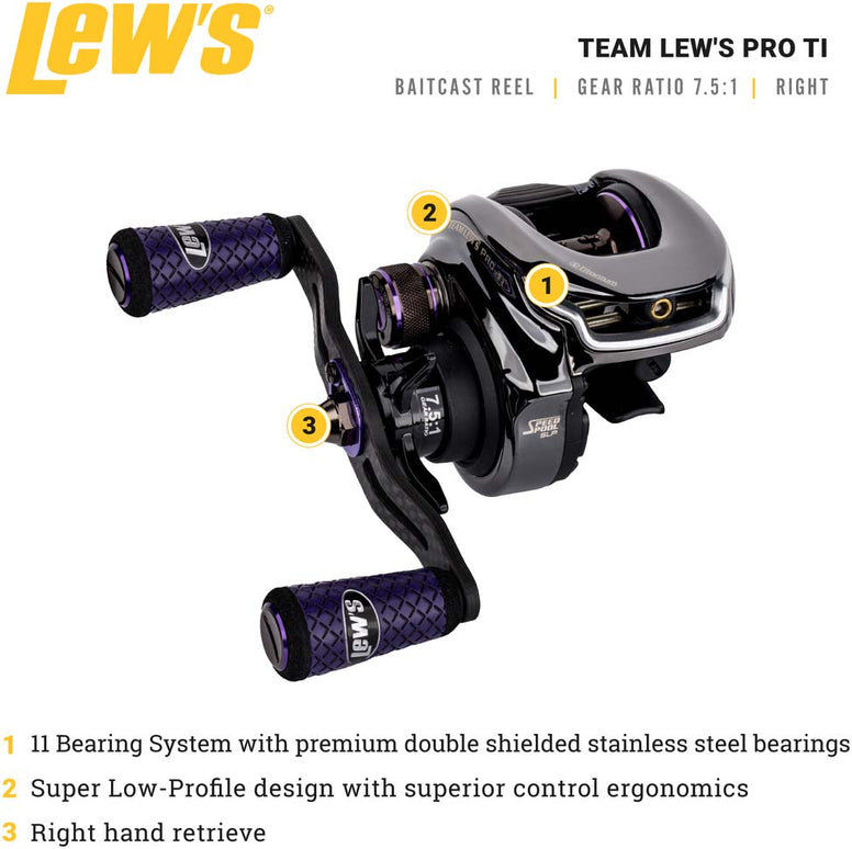 2 bearing baitcasting reel NEW 2BB Baitcast CL50 Fishing Casting Trolling reducing wear and enhancing casting performance Team Lew's Pro-Ti Baitcast Reel