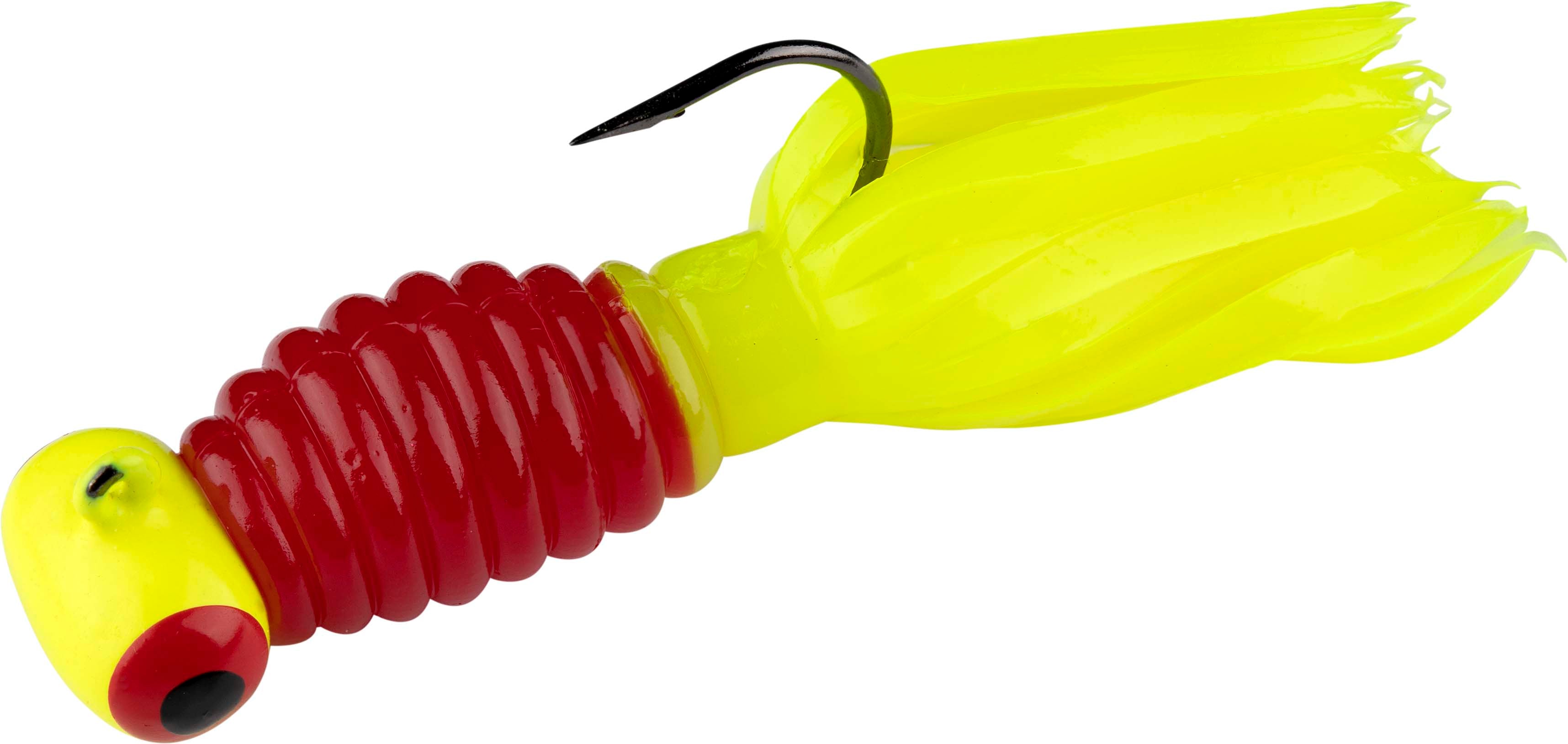 50 Crappie JIG Tubes Red/Blue Glit/Chartreuse
