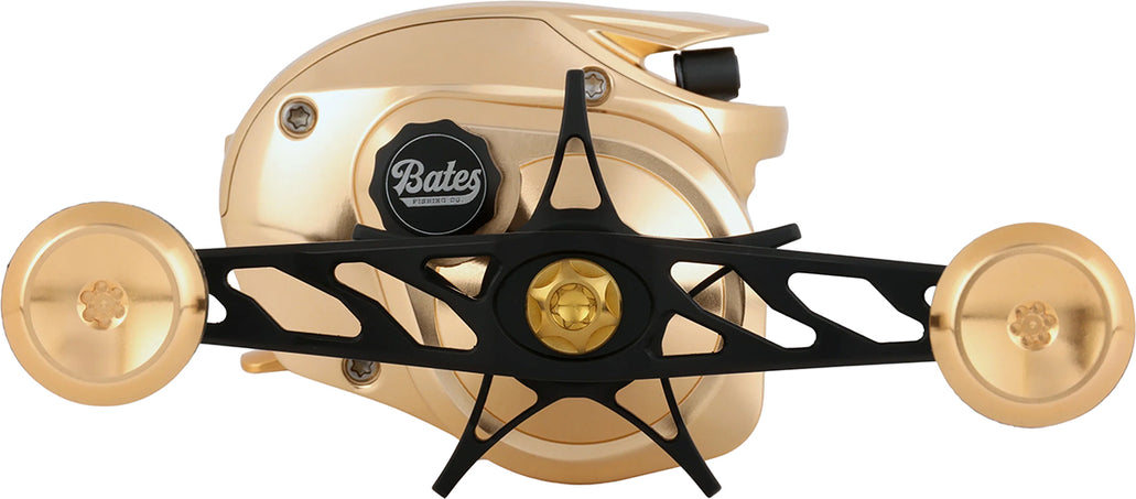 bassmaster professional baitcast reel gold and color Bates GOAT SWM Knox Gold Right Handed / 5.2:1