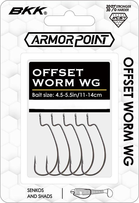 BKK Armor-Point Offset Wide Gap Worm Hooks