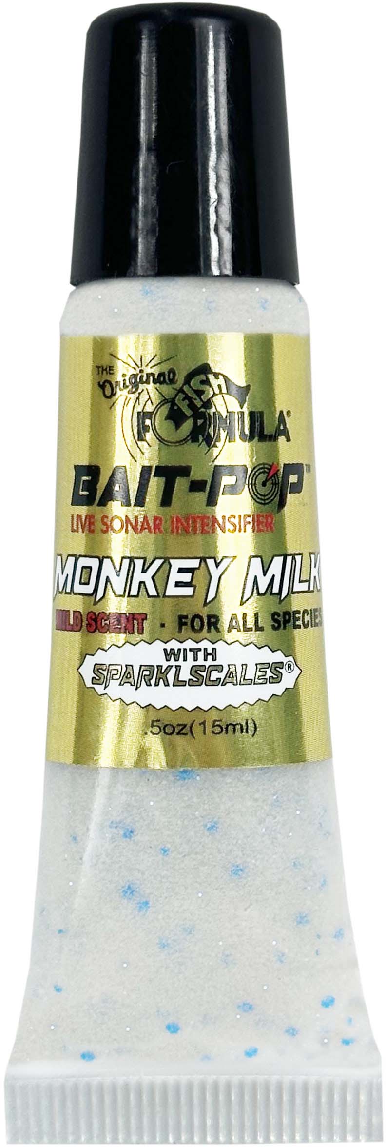 thumbnail image 2 of Bait Pop Chartreuse - LIVE SONAR INTENSIFIER Scented Sparklscales .5oz Tube - FISH307 2 of 11