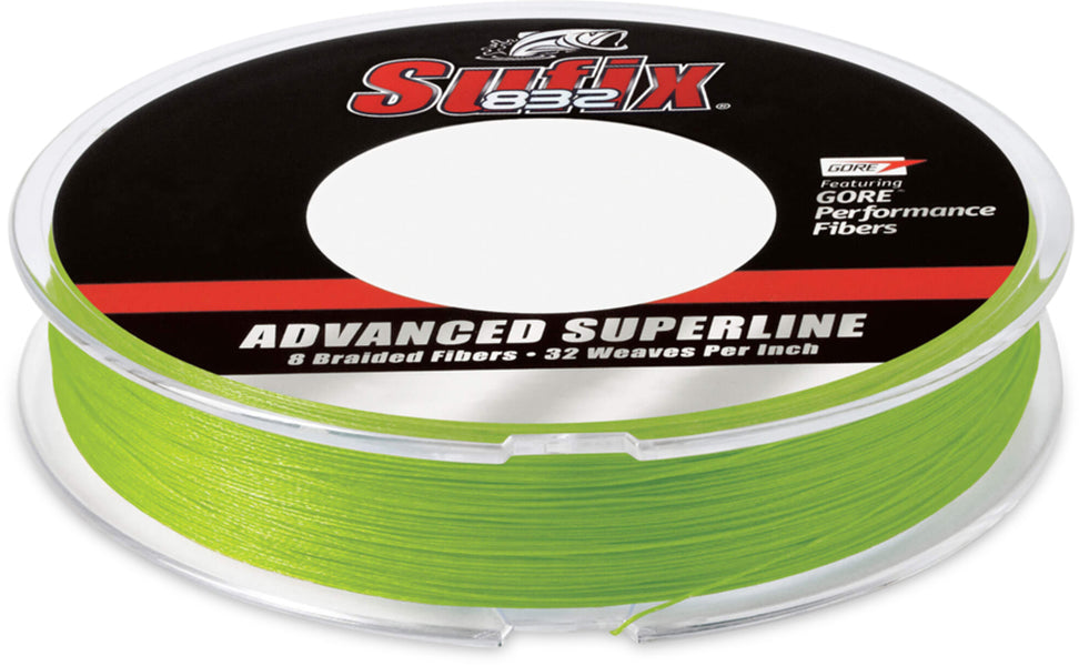 Sufix 832 Advanced Superline Neon Lime Green Braided Line - 300