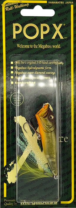 Megabass Pop-X Topwater Popper - Respect Series - GP Saffron