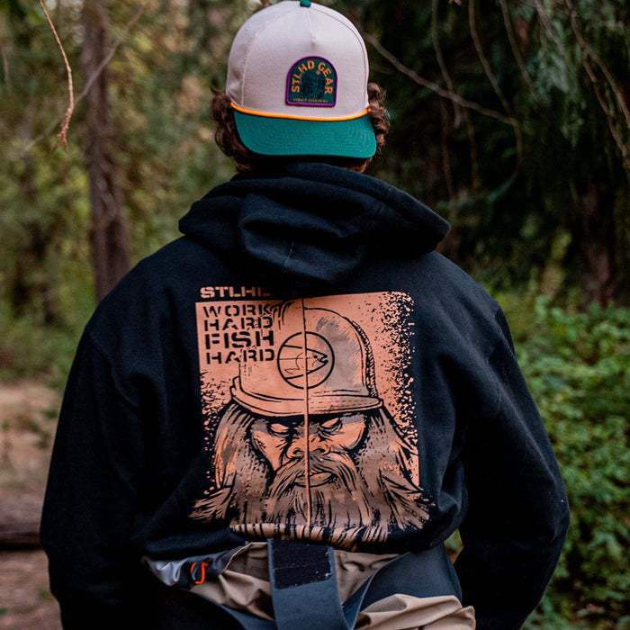 STLHD Men’s Work Hard Fish Hard Premium Hoodie