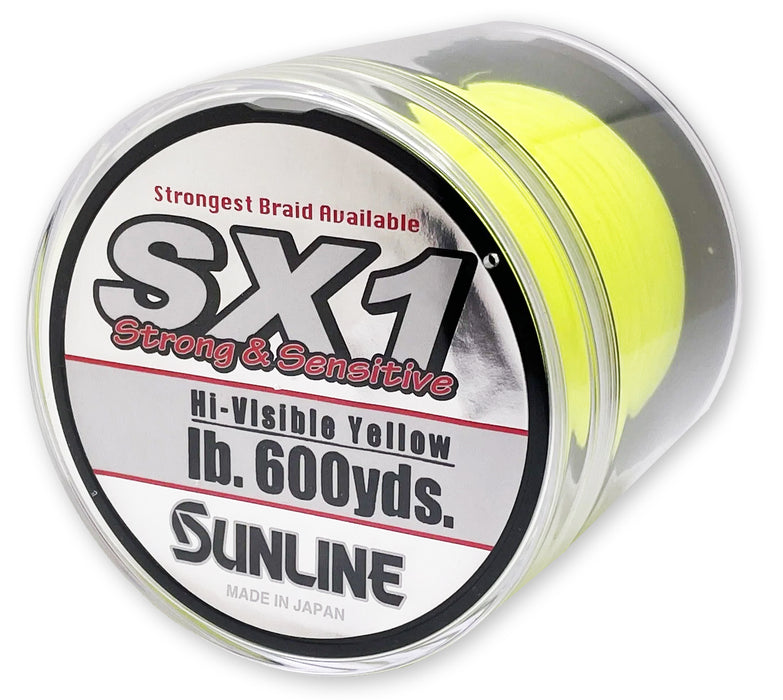 Sunline SX1 Braid Line 16lb-600yd Hi-Vis Yellow