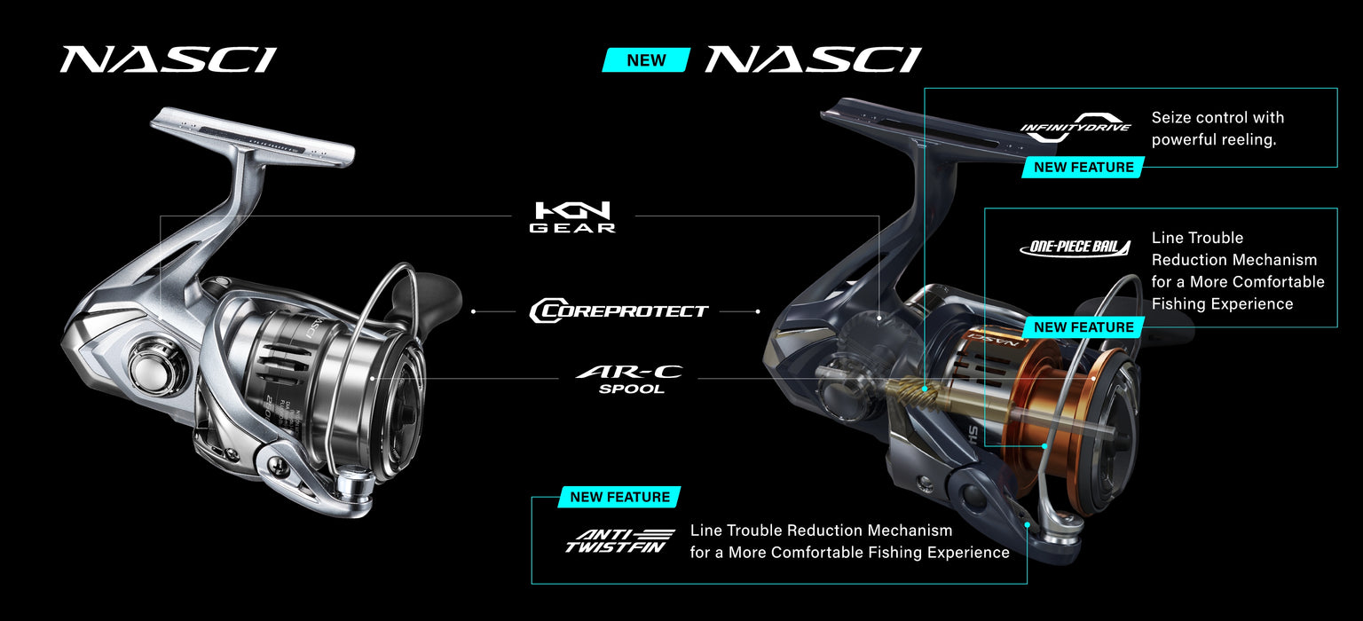 Shimano NASC3000HGFD Nasci FD Spinning Reel Shimano NASC3000HGFD Nasci FD Spinning Reel