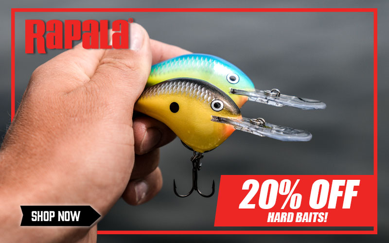 Enjoy 20% OFF ALL Rapala Hard Baits!