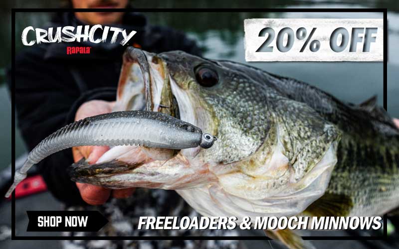 Save 20% Off all Crush City Freeloaders & Mooch Minnows! 