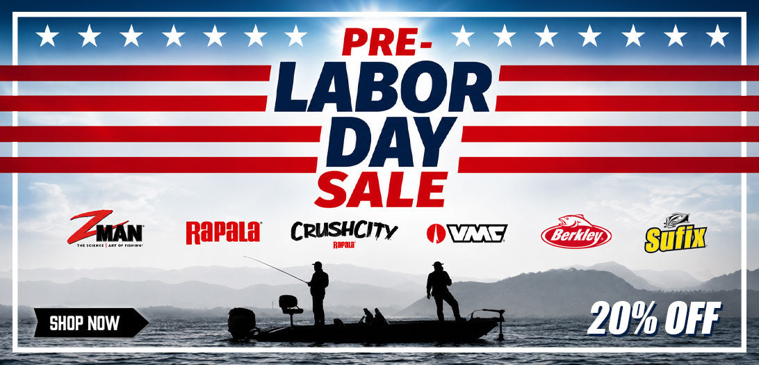Enjoy 20% OFF Z-Man, Rapala, Crush City, VMC, Berkley, & Sufix! 