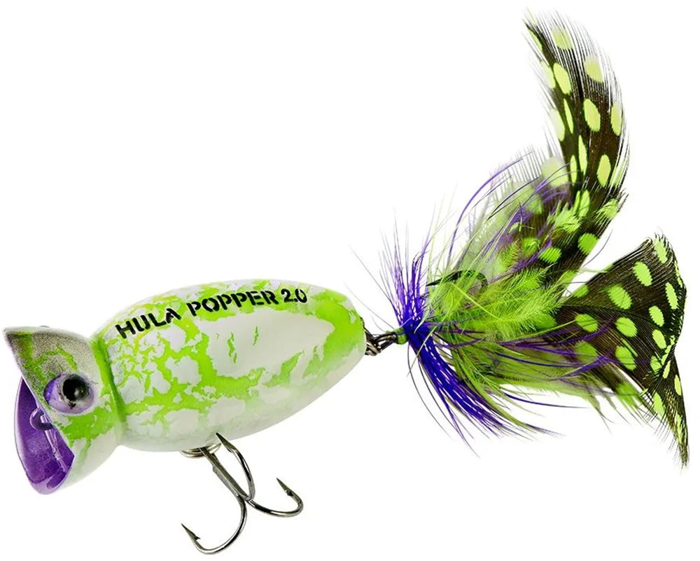 arbogast hula popper fishing lures Arbogast Hula Popper 2.0 Black Death