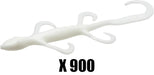 Zoom Lizard 6 Inch White Creature Bait MEGA BLOWOUT - 100 Packs