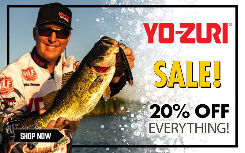 save 20% on all Yo-Zuri fishing tackle