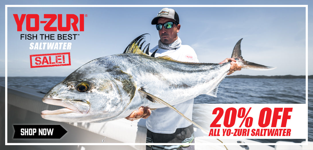 Yo-Zuri saltwater sale, save 20% on all Yo-Zuri Saltwater fishing products.