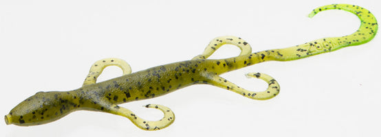 Zoom 6 Inch Lizard Creature Bait - Watermelon Chartreuse 10 Pack