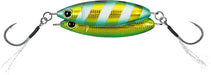 Daiwa Zakana KO Superlight Jigging Spoons - Zebra Glow Green Gold - 5/7 oz