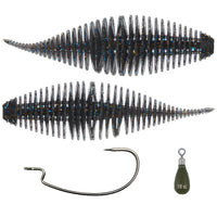 Geecrack Bellows Shad 3.8 Free-Rig Kit